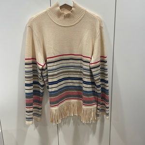 Tyler Boe fringed sweater in XL